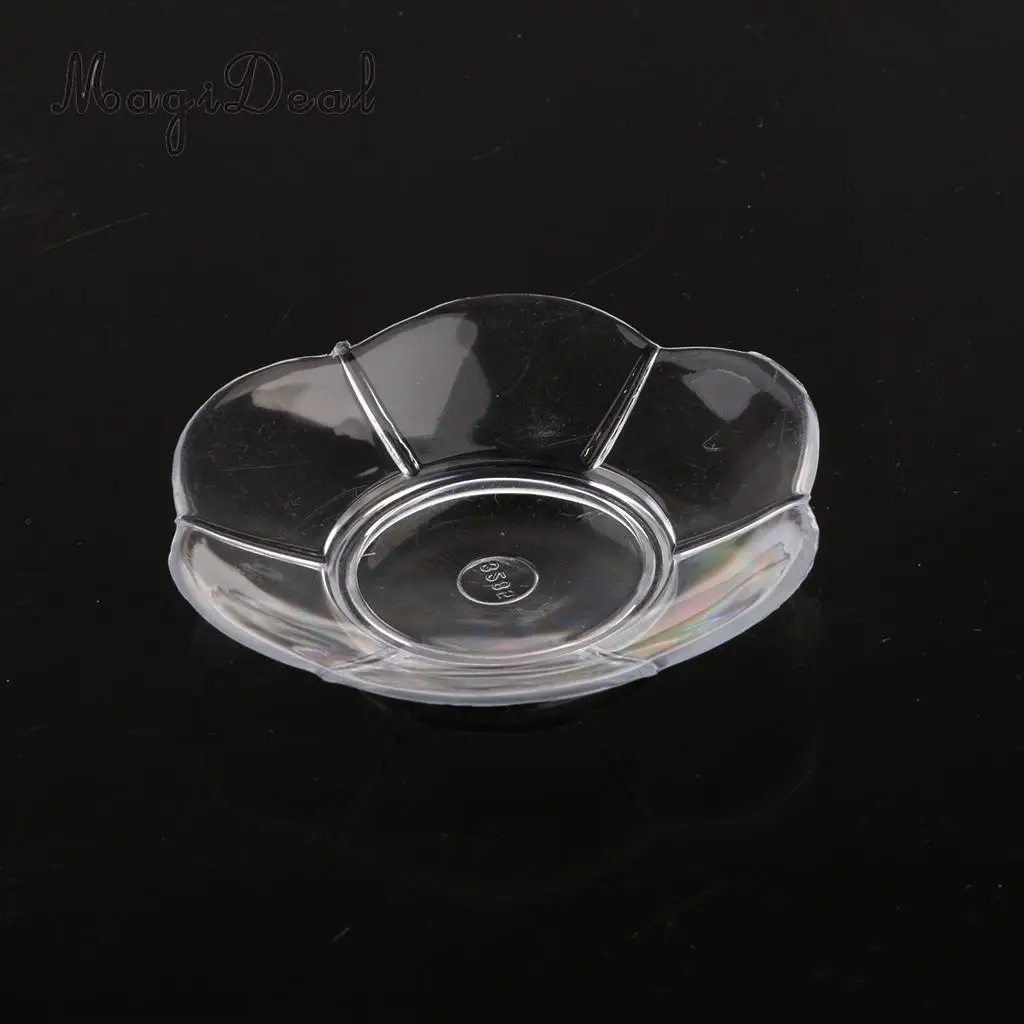 12pcps Flower Plates Candy Dishes Wedding Christmas Baby Shower Gift Saucer Holders Party Table Decorations White Clear | Дом и сад