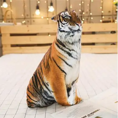 Мультяшный 3d принт Кот тигр 50 см/70 см мягкие плюшевые игрушки подарок на день