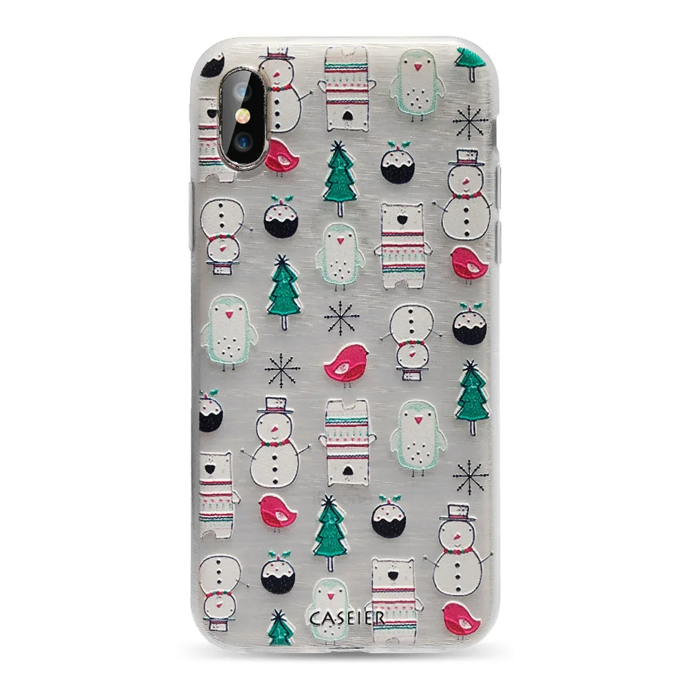 CASEIER чехол на айфон для iPhone 7 6 XS Max новогодний прекрасный Рождественский чехол на айфон для iPhone 7 8 XR XS Max год мягкий чехол TPU чехол на айфон 7 дляч ехол на айфон 7 8 6 6s Plus XR 5s Capinhas - Цвет: 19