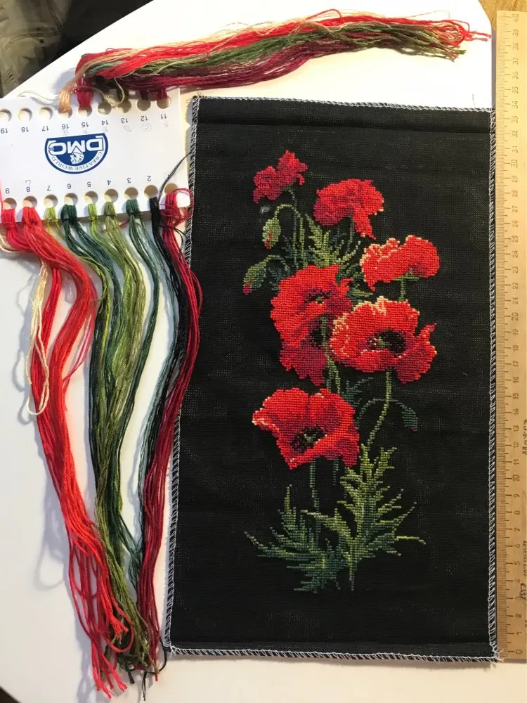 14/16/18/27/28 Red poppy flowers cross stitch package plant sets aida people kit embroidery DIY handmade needlework | Дом и сад