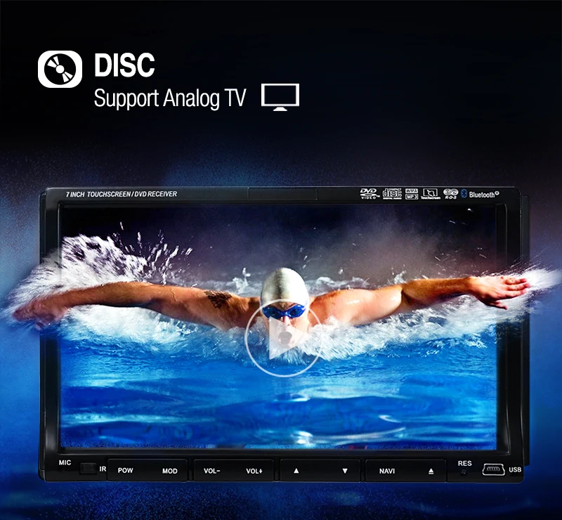 Сенсорный экран Универсальный двойной дин 7 polegada Android 4.2.2 автомобиля Радио PS ленты