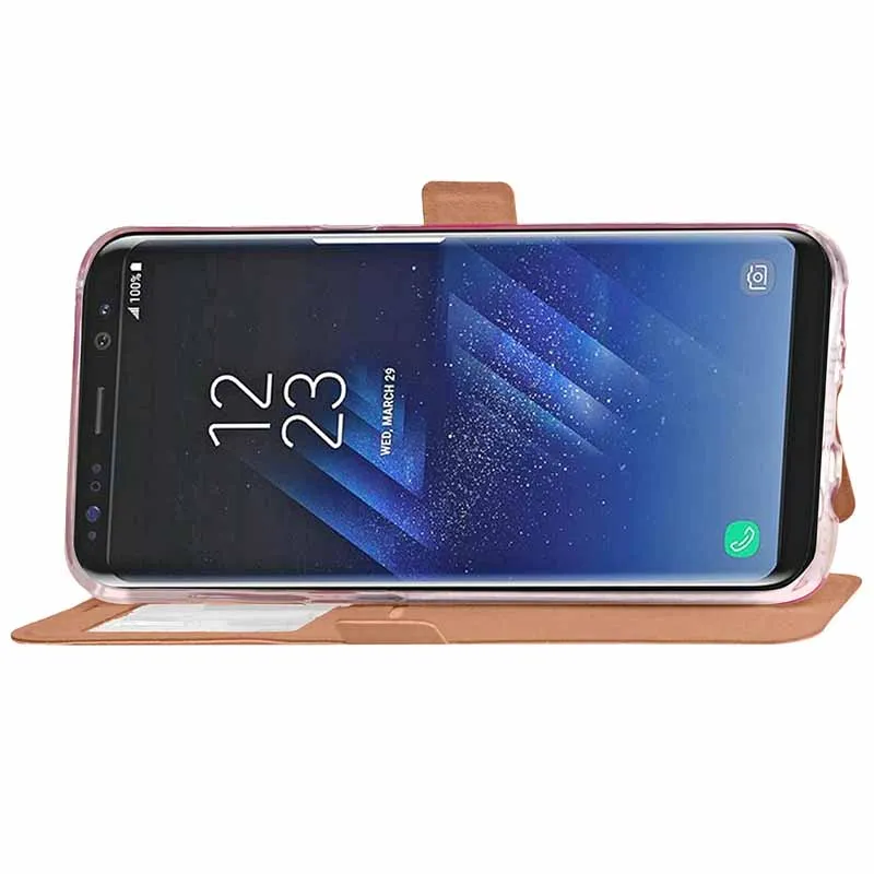 Для samsung Galaxy S8 Plus откидная крышка Ultra thin Кожа Вид из окна класса люкс чехол для s8