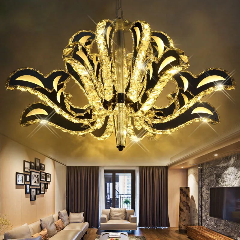 Современная хрустальная люстра с лебедем и озером художественная личность