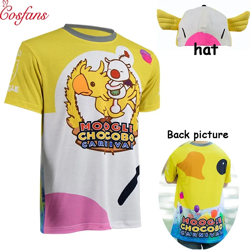 FF15 Moogle Chocobo футболка финальная фантазия XV фосфорис люцис каелум костюм шляпа