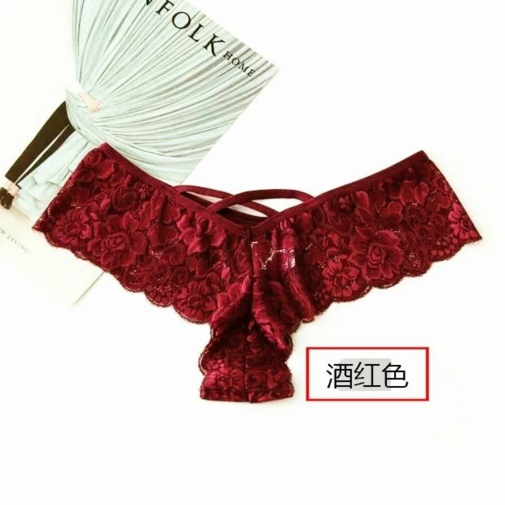 Sexy Women Lace Ultra-thin Mesh Clothing Temptation Teasing Low Waist Porno Erotic Underwear Thongs Adult Sex Shop H5