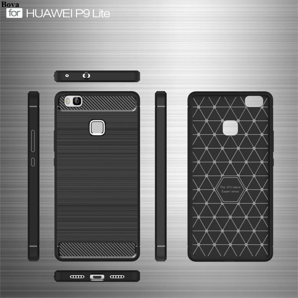 Bova защитный чехол из углеродного волокна для Huawei P9 Lite ТПУ силиконовый