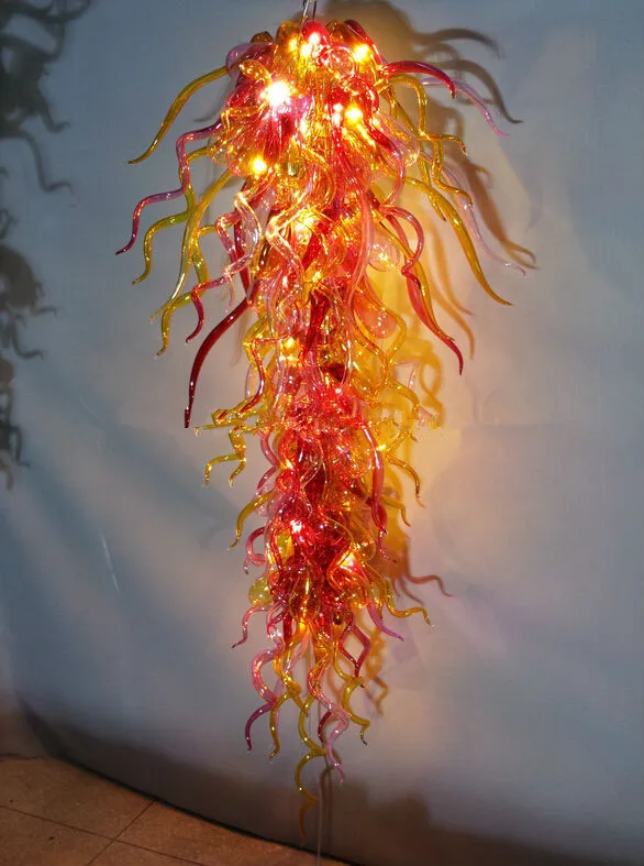 

Free Shipping AC LED Hall Decor Modern Ceiling Lamp Hotel Art Blown Murano Glass Modern LED Chandelier