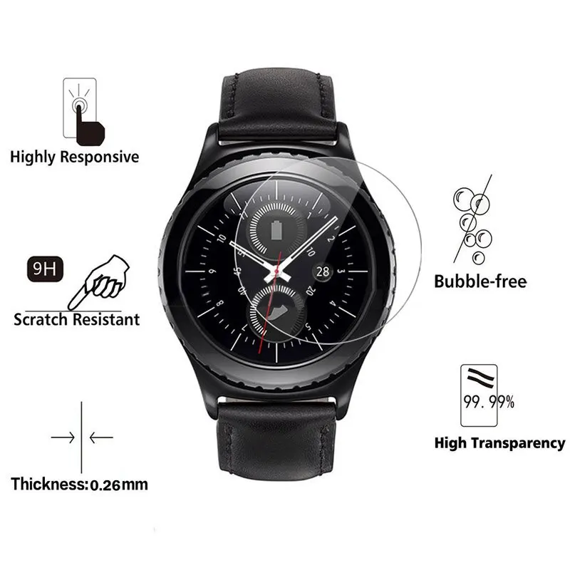 Закаленное стекло WZH для Samsung Gear S3 защита экрана 9H 2.5D 34 мм Защитная пленка |