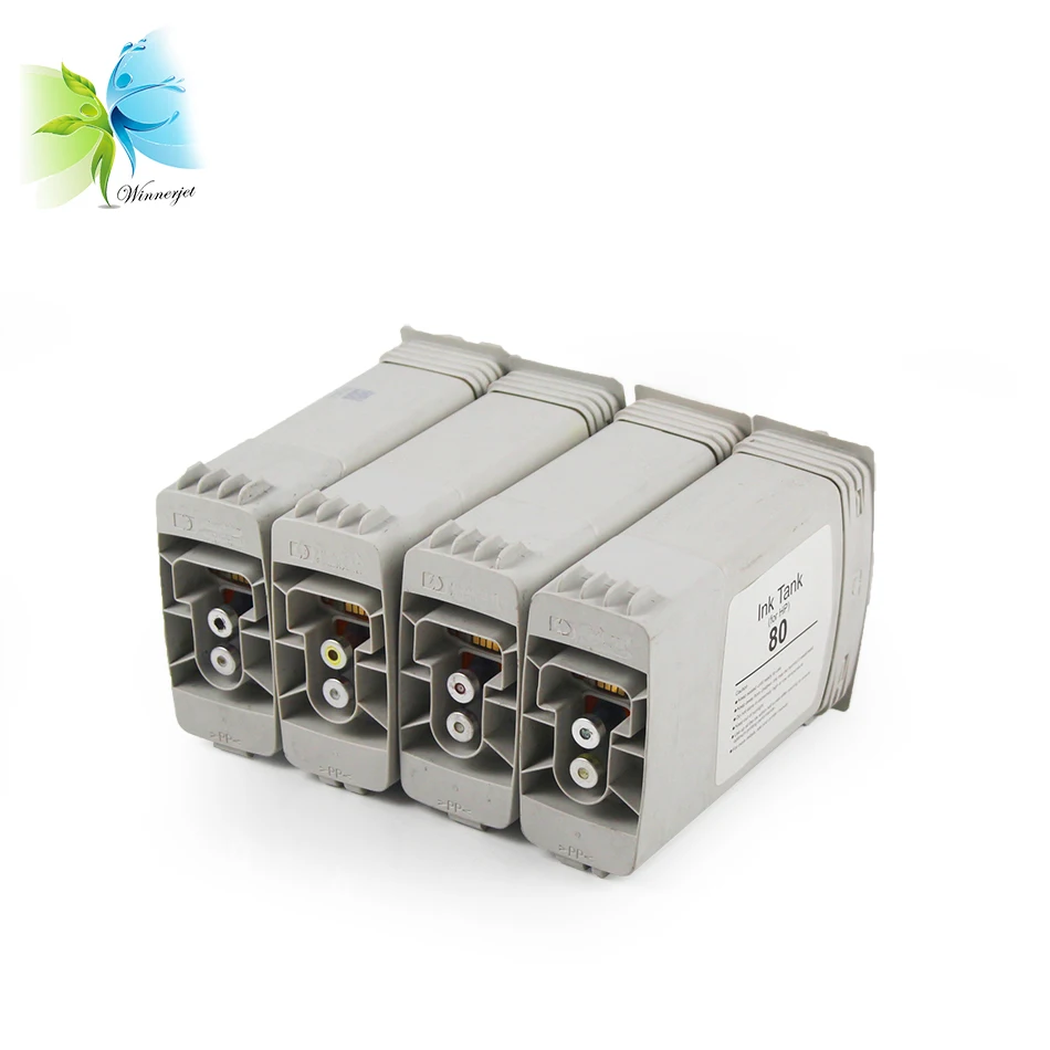 Пигментный чернильный картридж Winnerjet 4 цветов 80 #80 для HP designjet 1050 1055 см plus принтера |