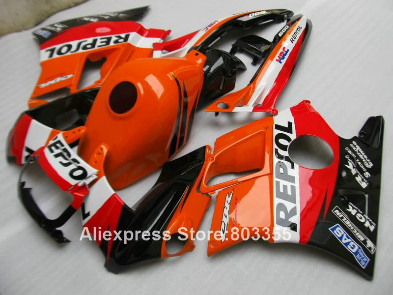 Оранжевый repsol обтекатель комплект для Honda CBR 600 F2 1992 1991 1993 1994 cbr600(+ крышки топливного бака) Обтекатели 94 93 92 91 xl61