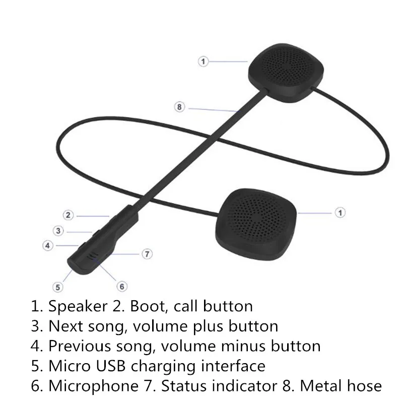 

Motorcycle Helmet Headset Wireless Intercom Motorcycle Intercom Bluetooth Interphone Headset For Music Motorbike Handsfree 2021