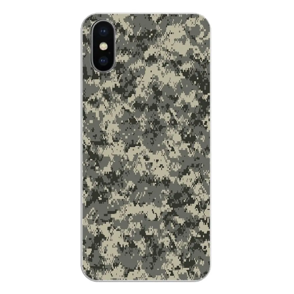 Colorful Army Camo Camouflage Skin pop art Silicone Phone Shell Cover For Apple iPhone 4 4S 5 5S 5C SE 6 6S 7 8 X XR XS Plus MAX |