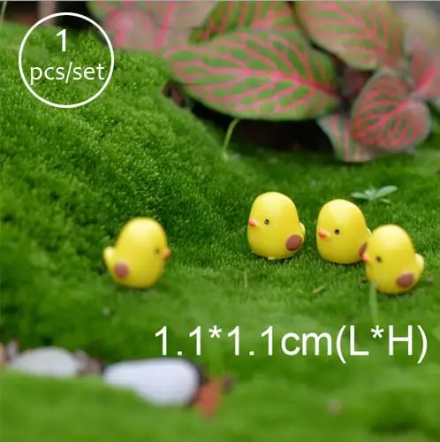 Микро пейзаж мини животные миниатюрный Сказочный Сад Miniaturas микро пейзаж из мха diy Террариум аксессуары Статуэтка для декора - Цвет: chick