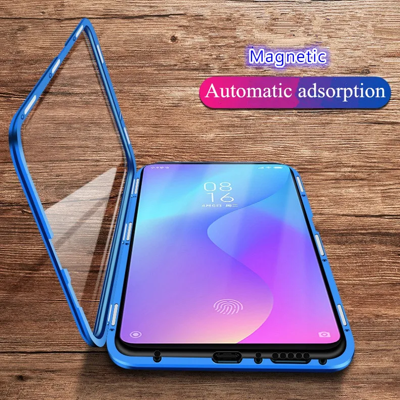 Чехол redmi k20 pro с магнитной автоматической адсорбцией для Xiaomi Mi 9t redmi K20, задняя крышка из закаленного стекла, полностью завернутый чехол
