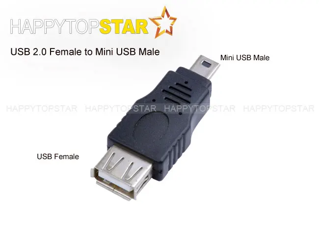 Переходник с USB 2 0 мама на Mini B 5-контактный папа |