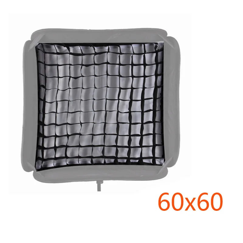 60x60cm Восьмиугольный/прямоугольник сеткой в форме сот для 40*40 50*50 60*60 80*80 50*70 60*90 80 95 120 см P90L P90H P120L P120H зонт для студийной съемки - Цвет: 60x60cm
