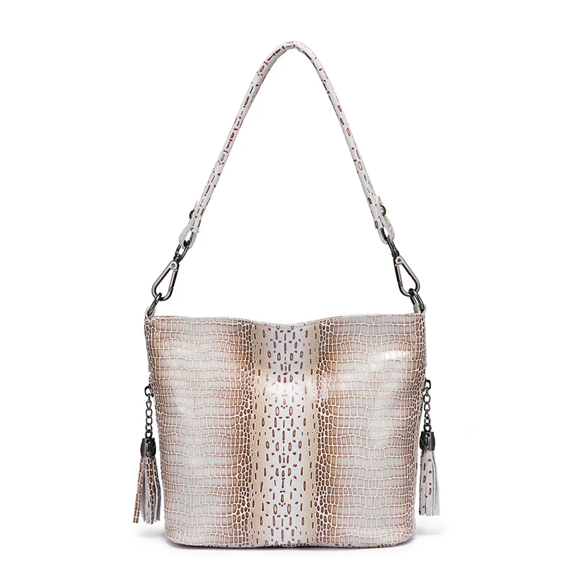 Beige REALER натуральная кожа женская сумка-хобо брендовые роскошные дизайнерские сумки Сумка Женский Высокое качество crossbody сумка женская - Цвет: Beige