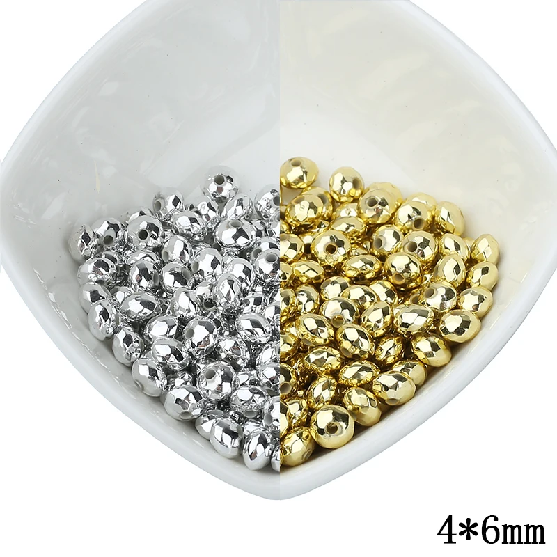 Плоские круглые бусины с отверстием золотого и серебряного цвета 200 шт./лот