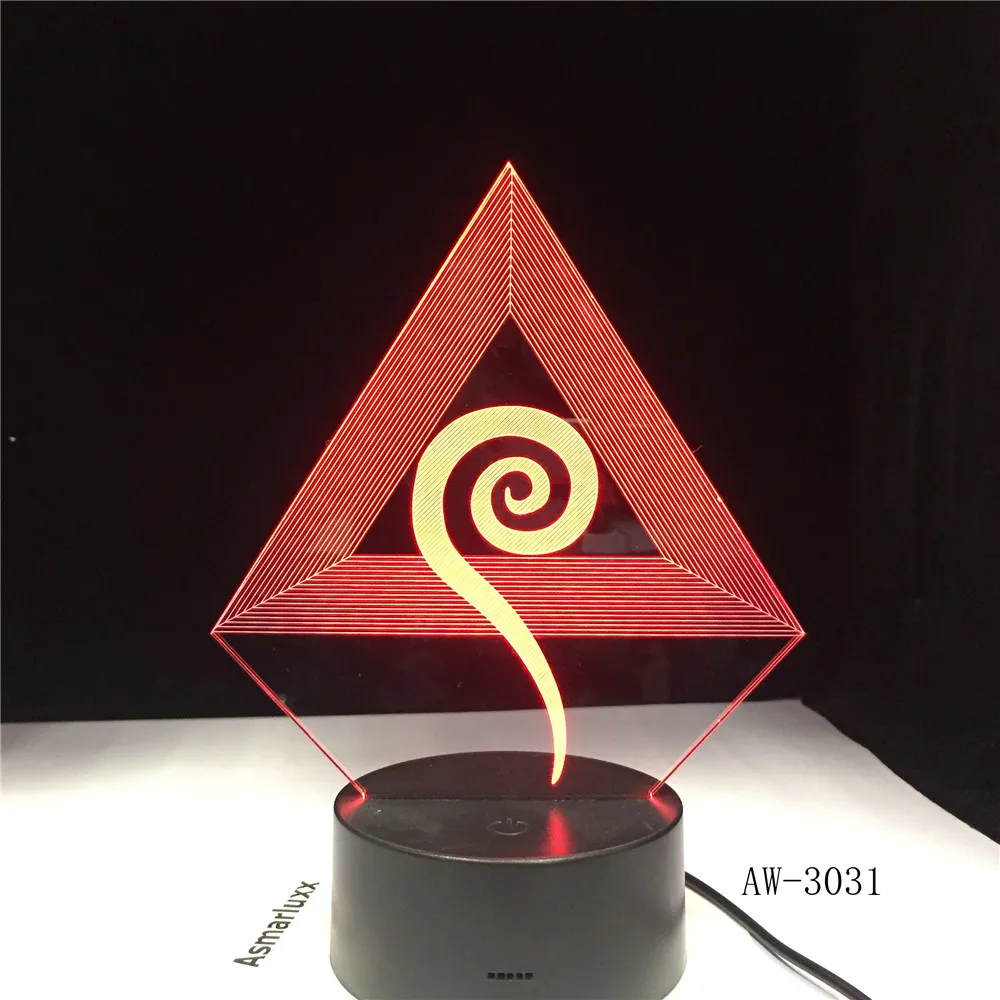 

Abstract Wind Symbol 7 Colors 3D Lamp LED NightLight light Acrylic lamp Atmosphere Novelty indoor Lighting DropShipping AW-3031