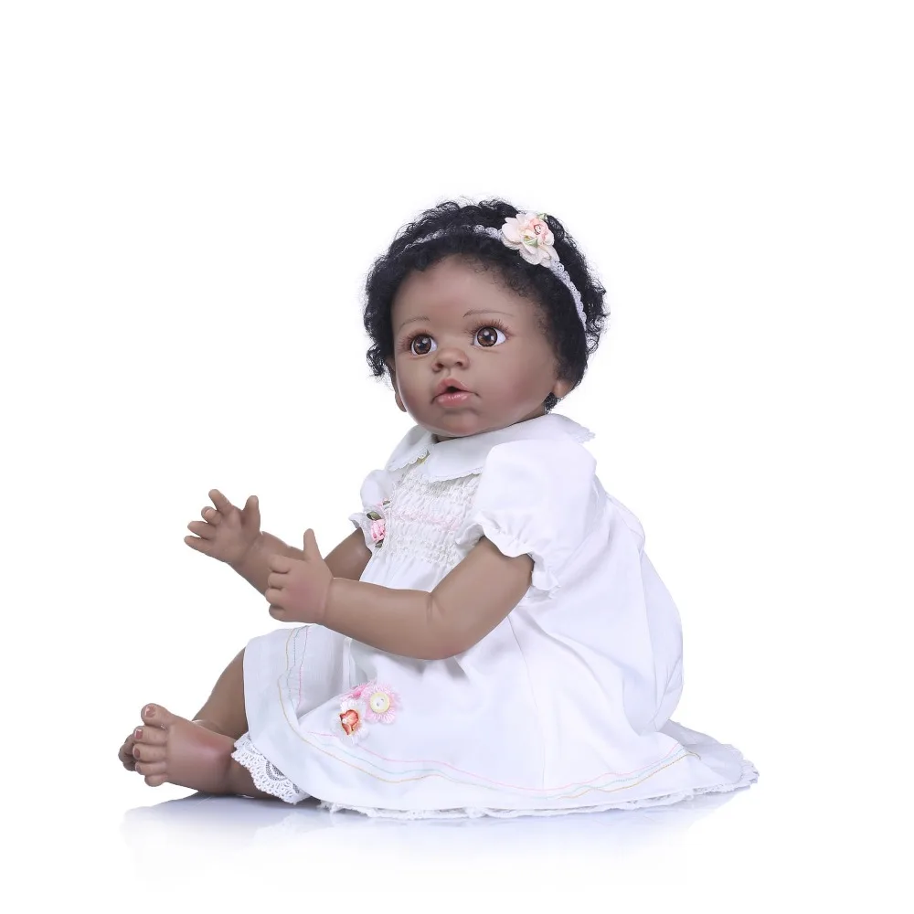 55 см силиконовая кукла Reborn Baby Мягкая тканевая игрушка ручные волоконные волосы