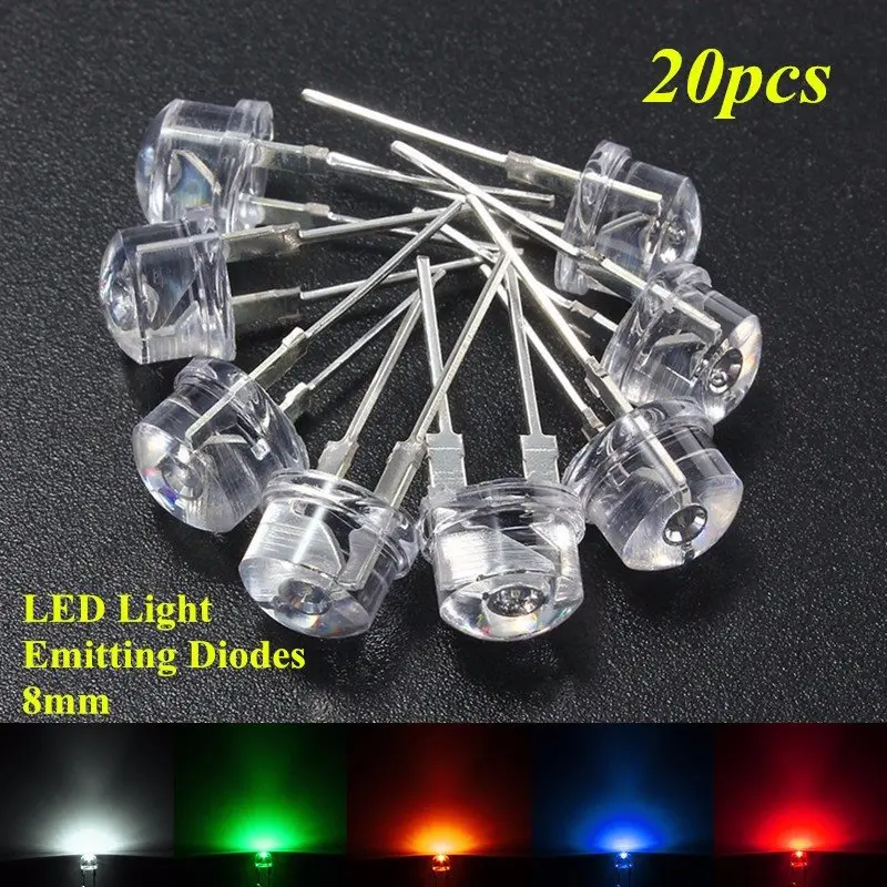 20 шт./комплект светодиоды соломенная шляпа 8 мм|led flexible light bar|set led watchled strip set |