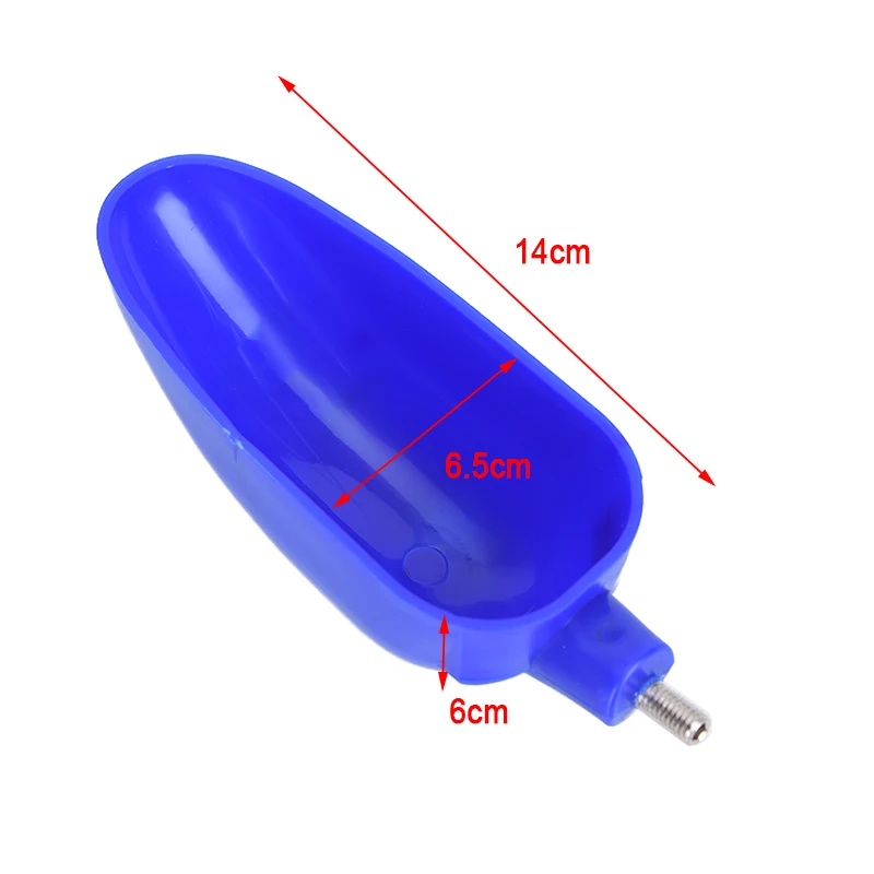 BL 1PCS Sturdy Plastic Bait Casting Scoop for Feeding Particles Boilies Carp Fishing Fish Bait Tool 33g/67g Thread Toss Throw Spoon - Цвет: BL