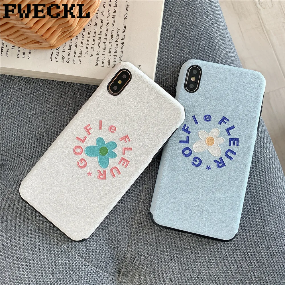 Candy color Flower Case Cover For iphone 6 6s 7 8 Plus iPhone X XS MAX XR Soft Silicon Back Cases Ins style casing |