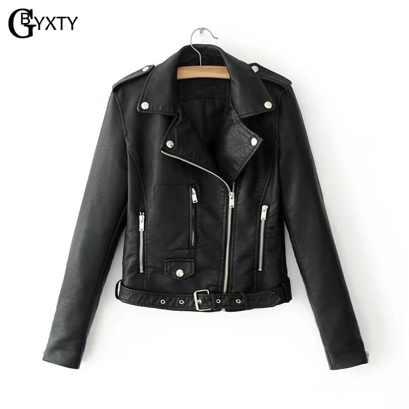 Женская куртка на молнии GBYXTY cchaqueta moto из искусственной кожи в стиле панк 2018 модная