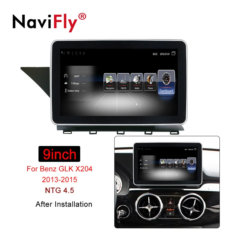 9inch Car radio Новинка! 4G LTE wifi 3+ 32G Android автомобильный Радио мультимедийный плеер gps навигация для Mercedes Benz GLK класс X204 2013 NTG4.5 - Цвет: 9inch Car radio