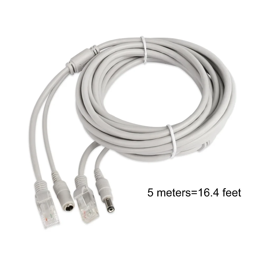ESCAM сетевой кабель 30 м/20 м/15 м/10 м/5 м RJ45 + DC 12 В шнур кабели для CCTV IP камера|Коробки