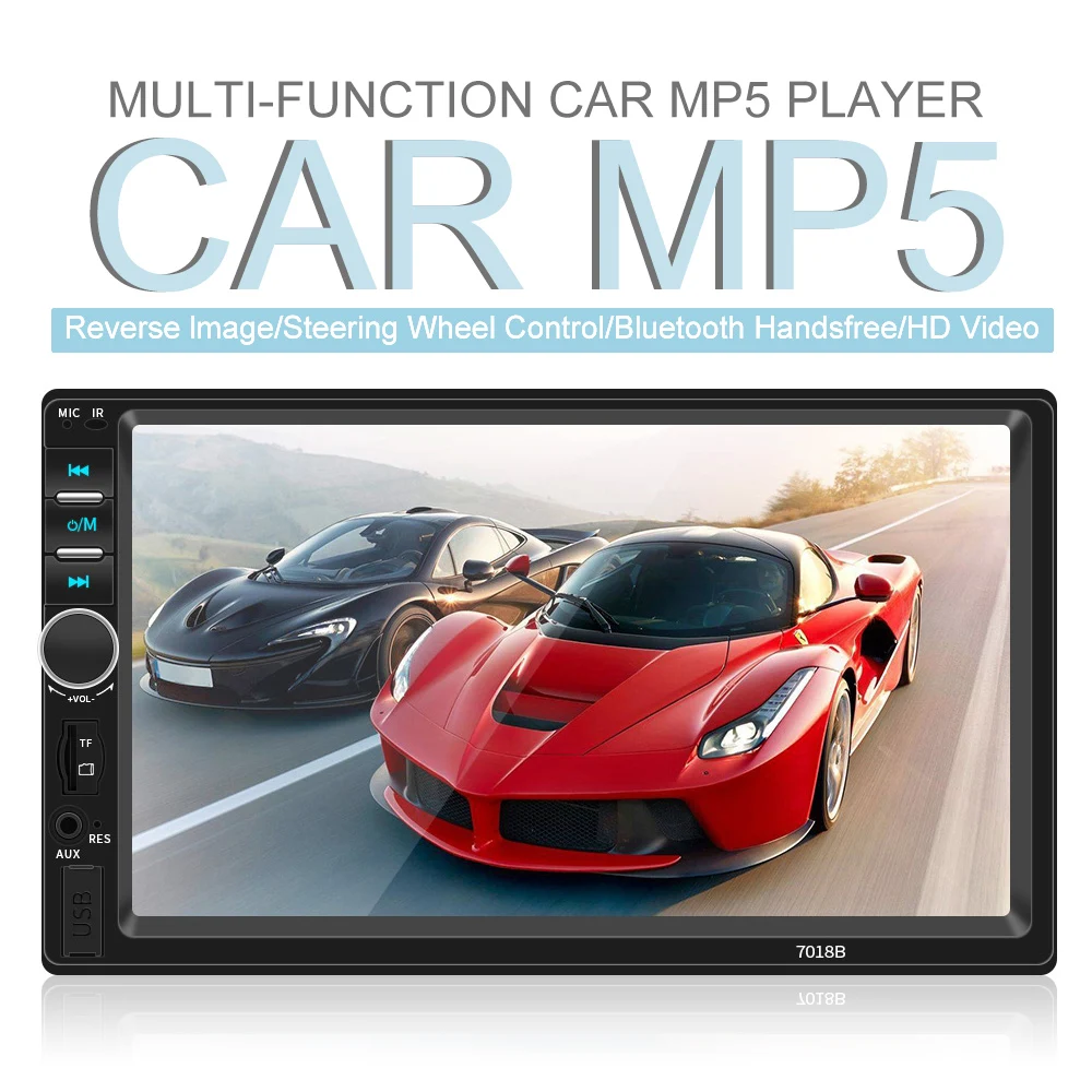 Buy 7 Inch 2 DIN In Dash HD Touch Screen Car Video FM Radio Stereo Player Mirror Link for Phone Aux Rear View Camera on