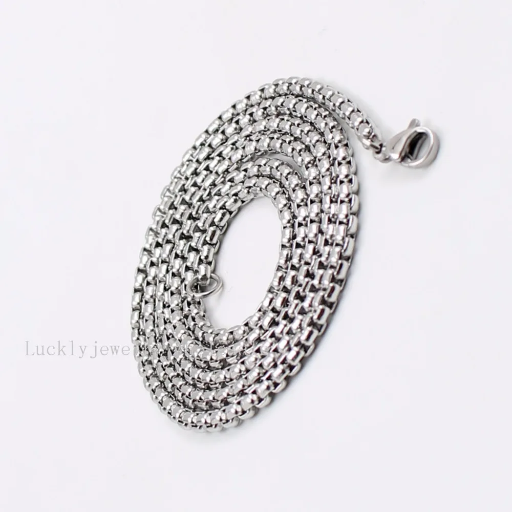 

GNAYY 5 шт./лот оптовая продажа ювелирных изделий из нержавеющей стали 3 мм 4 мм 5 мм коробка rolo цепь ожерелье 18 ''-32'' для мужчин