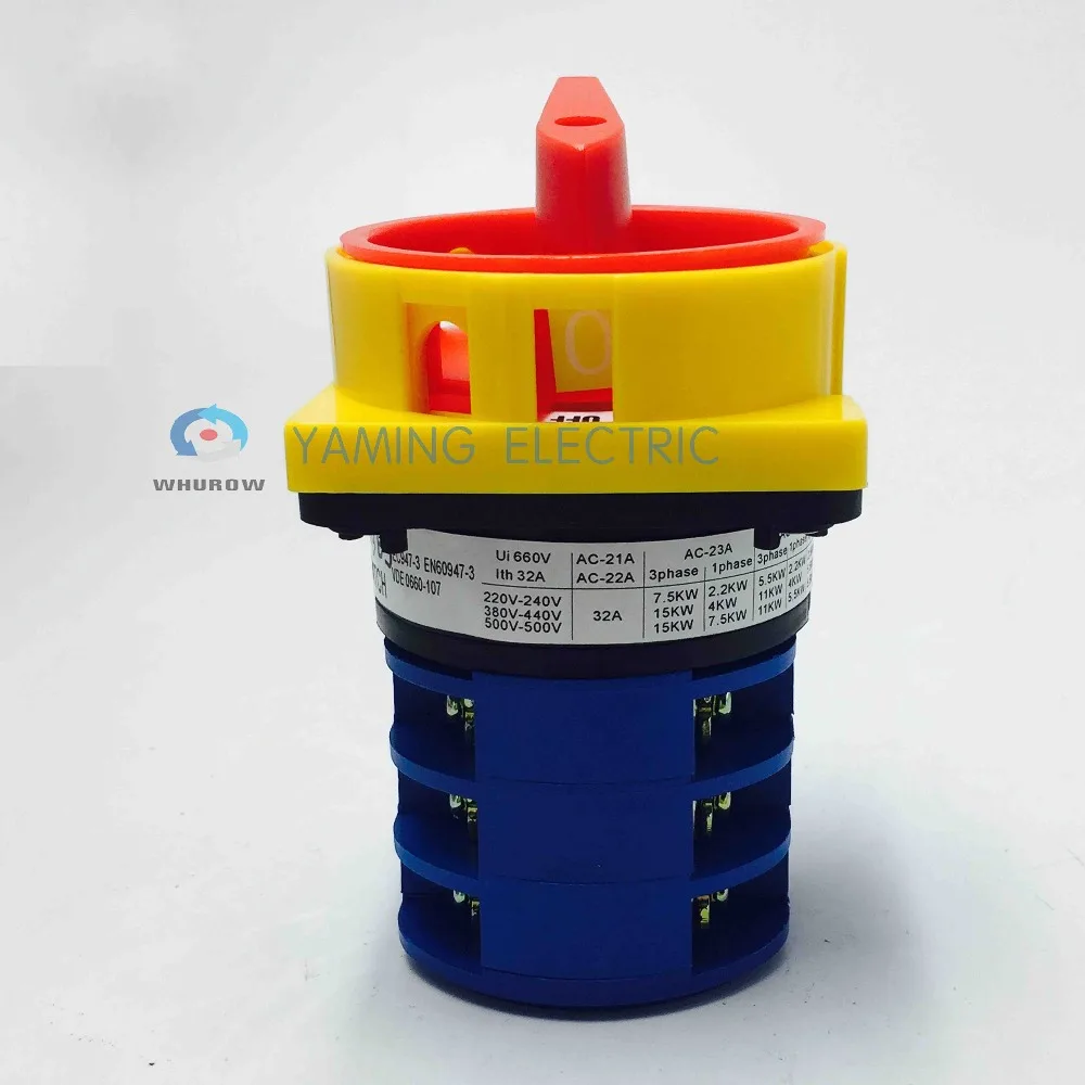 Yteam Electric LW26GS 32/04 3 кулачковый переключатель блокировка поворотный выключатель ВКЛ 2 положения узла