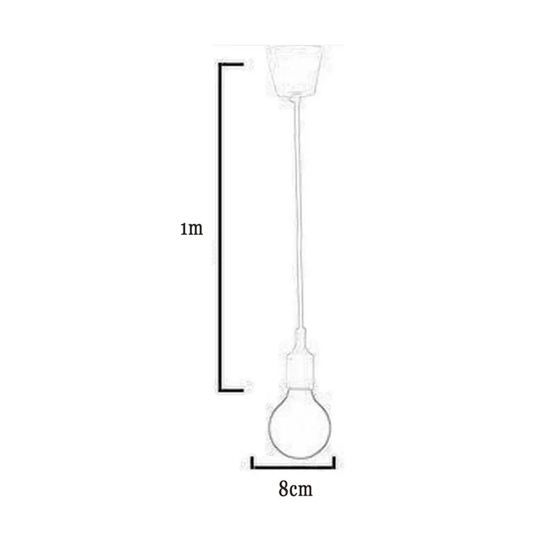 E27 Chandelier Simple Living Room Bedroom Cafe Decoration Chandelier base e27 lamp holder Pendant lamp Ceiling color lamp holder