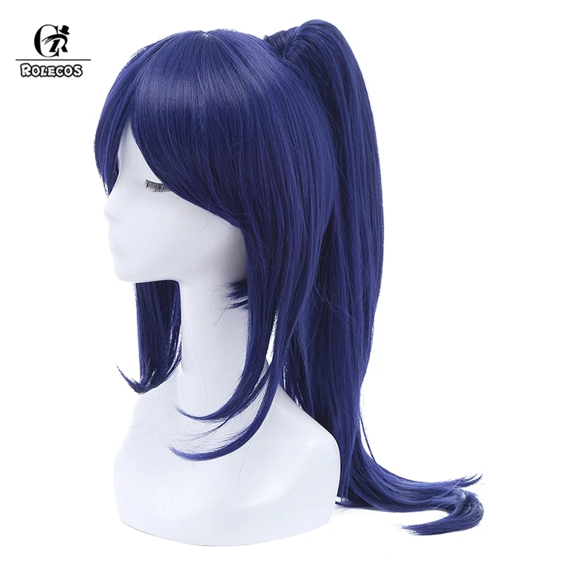 ROLECOS LoveLive солнце Косплэй Головные уборы Kanan синтетические волосы темно-синяя
