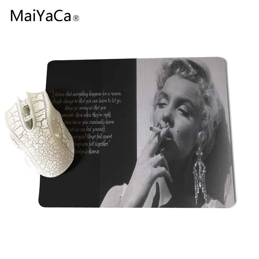 MaiYaCa 2017 Горячая Мэрилин Монро Цитата новых малых Размеры Мышь площадку с