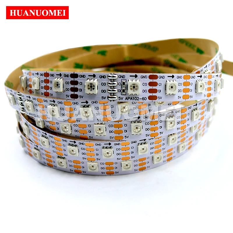 Гибкая светодиодная лента 5 м 60 светодиодный s/M APA107 RGB APA102 5050|Светодиодные ленты| |
