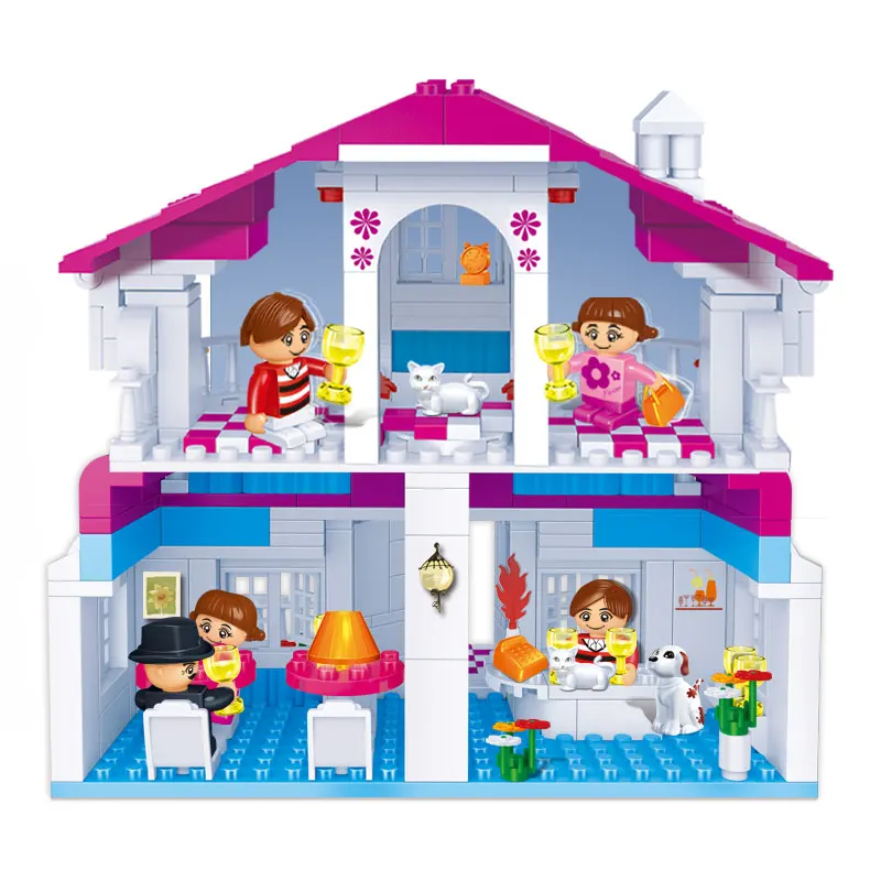 BanBao счастливый Ресторан строительные блоки кирпичи обучающая игрушка модель