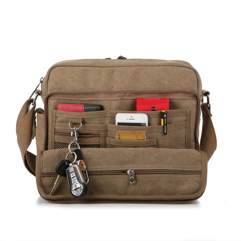 Новинка 2020 многофункциональные мужские сумки мессенджеры через плечо холщовые