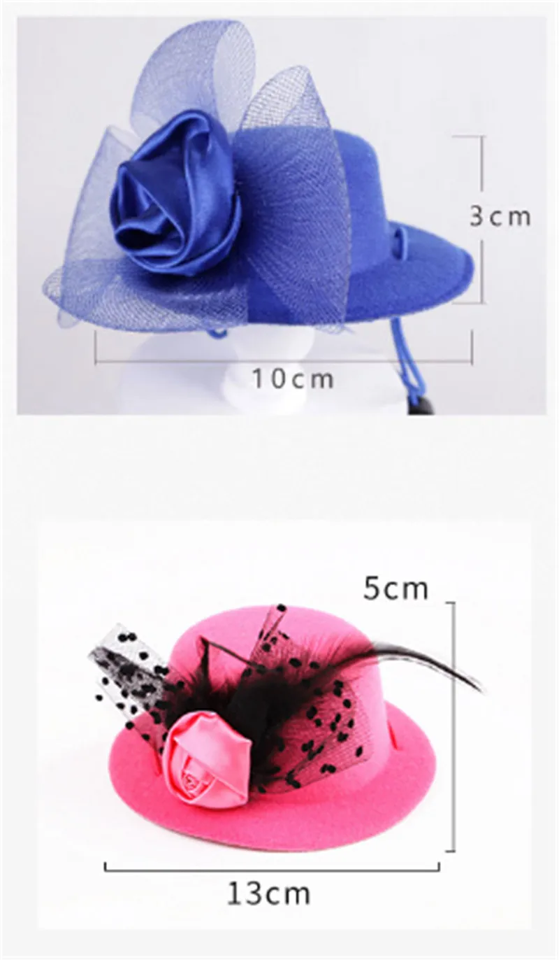 Pet European-style hat Ladies Hat Dog Gentleman Cat Headgear For Parties 190101-19 | Дом и сад