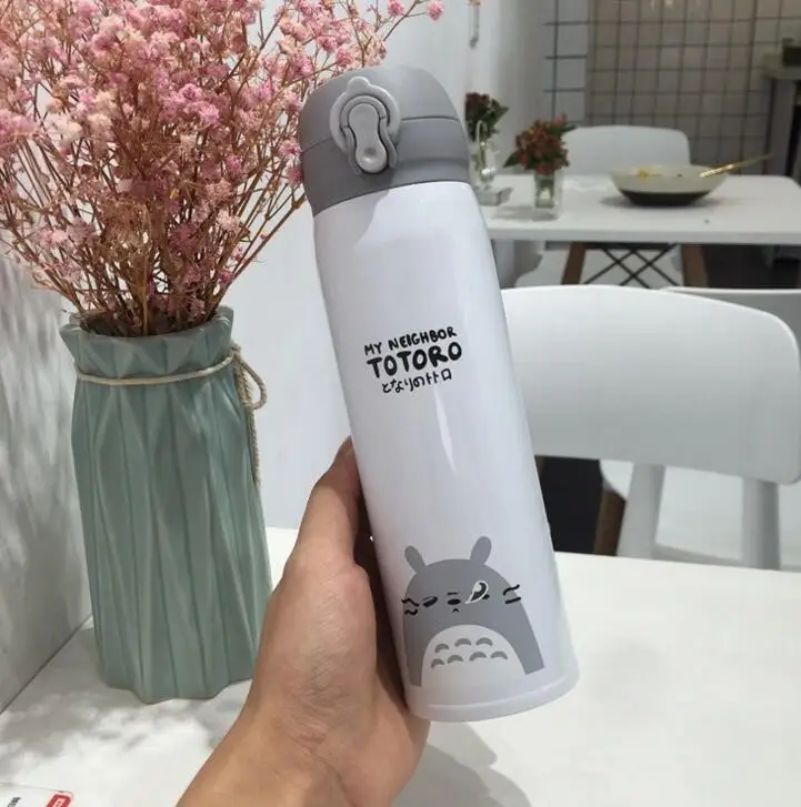 FEIGO, 500 мл, Термокружка Totoro, термос, бутылка для воды из нержавеющей стали, Термокружка Totoro, Термокружка для путешествий, Термокружка, термос, F375 - Цвет: F375 Wink 500ml