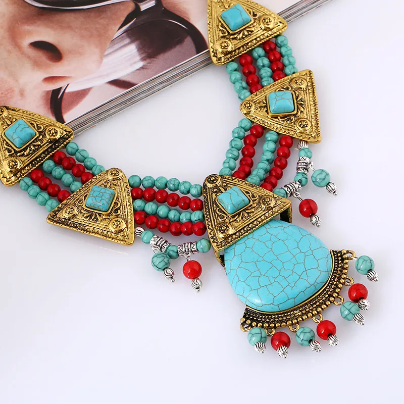 2019 горячее ожерелье из богемиума Модные женские Позолоченные Макси колье