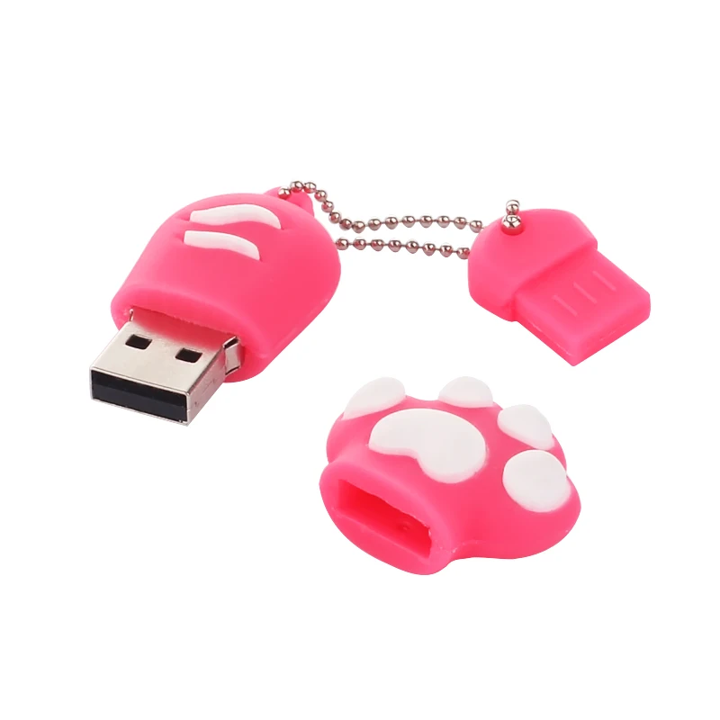 Милая Флешка USB В Виде Кошачьей Лапки Флешки На 32гб 16гб 8гб 4гб флешки