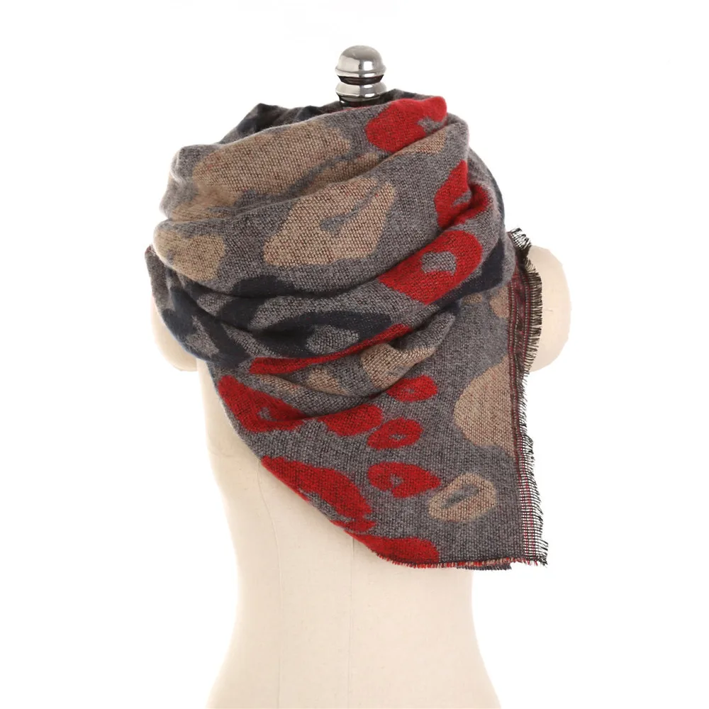 

New Fashion Leopard Cashmere Shawl Winter Women Animal Print Scarf Sjaal Luxury Brand Pashmina Blanket Long Wrap Foulards Hijab