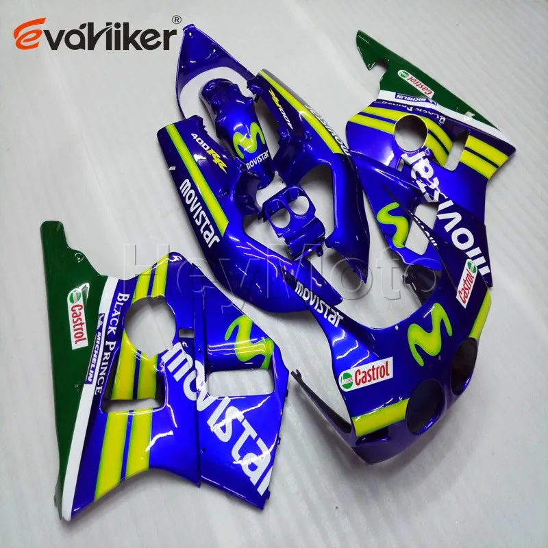

motorcycle cowl for CBR400RR NC23 1988 1989 blue CBR 400RR 88 89 ABS Plastic motorcycle fairing H2