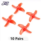 Пропеллеры JMT 40 мм, 4 лопасти, отверстие 1,0 мм, CW CCW Для Mobula7, Mobula 7 FPV, гоночный Дрон, Квадрокоптер, 10 пар