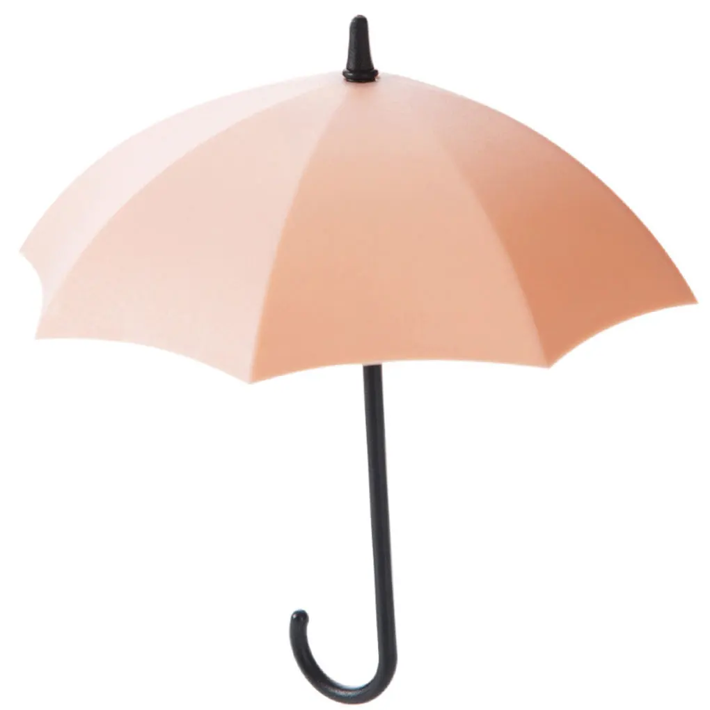

3Pcs Mini Lovely Umbrella Shape Strong Suction Hook Wall Mount Key Holder Unmarkable Adhesive Hanger Shaped Holder Organizer