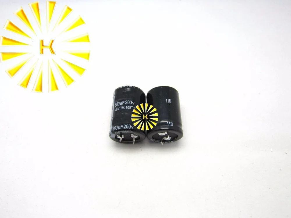 100% Новый 680 мкФ 200WV 200V 25X35 защелкивающийся алюминиевый электролитический