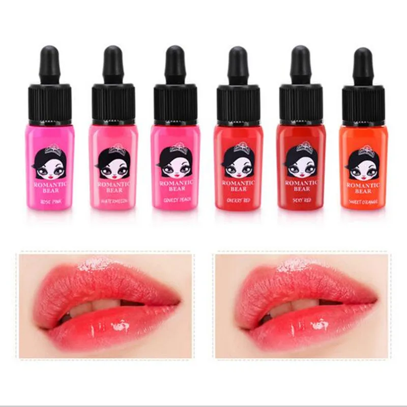 6 шт./компл. фирменный комплект для блеска губ долговечная водостойкая жидкая
