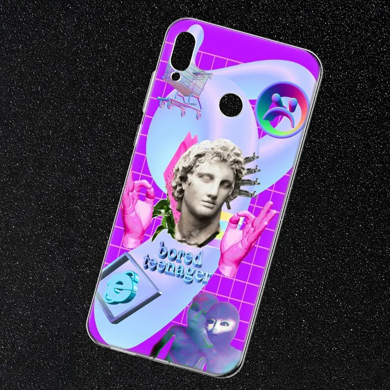 Art David Statue flower Soft Silicone Phone Case for Huawei Honor 20 20i 10 9 8 Lite 8X 8C 8A 8S 7S 7A Pro View Fashion Cover | Мобильные